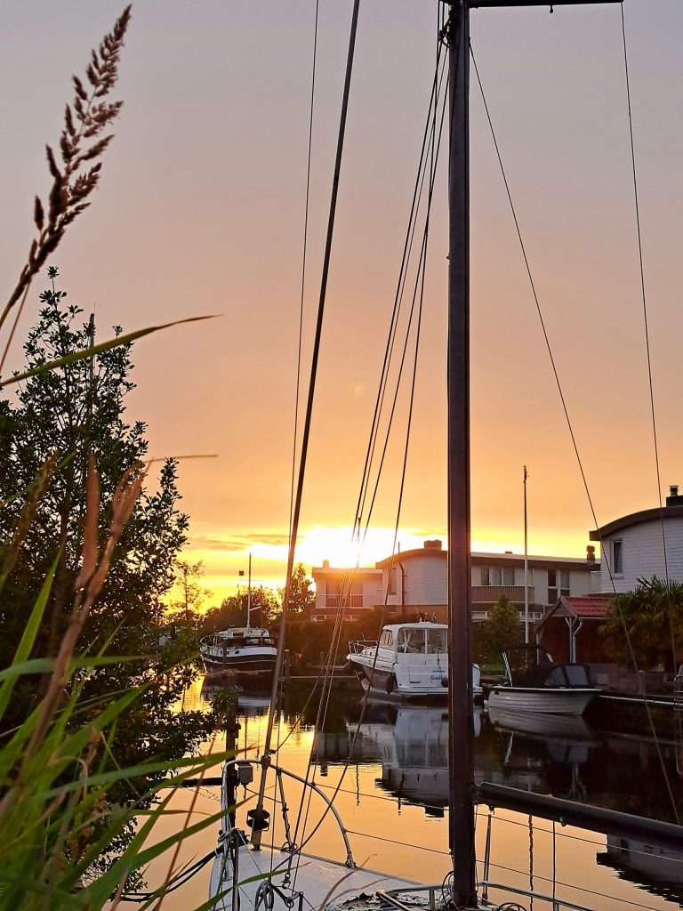 Sonnenuntergang Garten